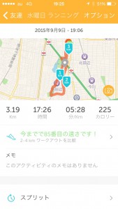 2015年9月8日(水)RunKeeper